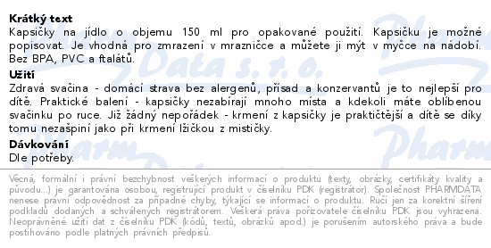 PETITEMARS Kapsička na jídlo Papoo Slon 6x150ml