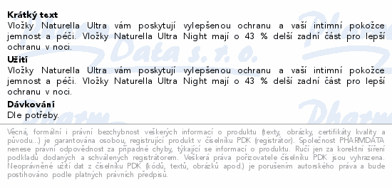 Naturella Ultra Night vložky vel.4 14ks