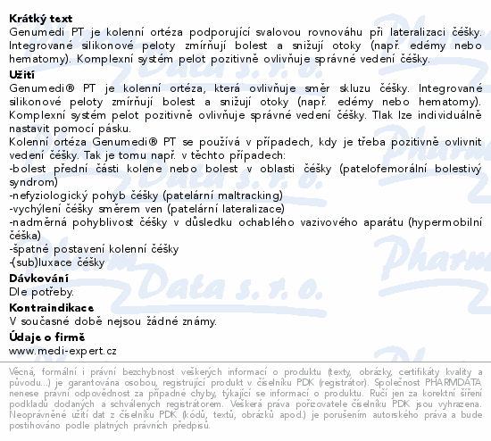 Genumedi PT kolenní ortéza L vel.IV