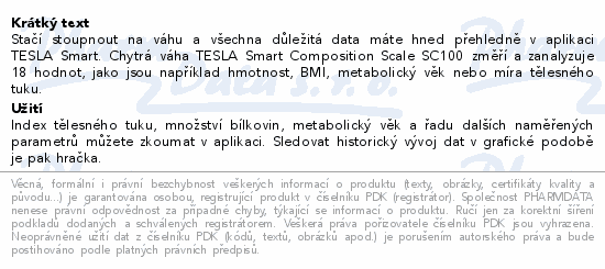 TESLA Smart Composition Scale SC100
