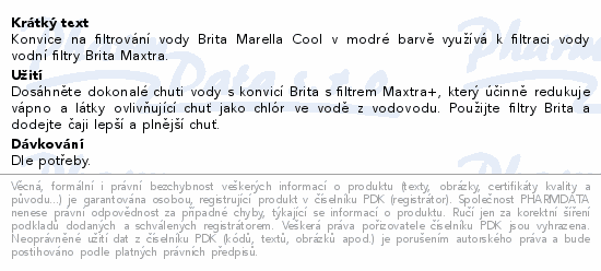 BRITA Marella + filtr modrá 2.4l