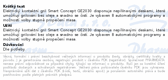 Concept Kontaktní gril Smart GE2030