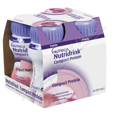 Nutridrink Compact Protein př.jahod.sol.4x125ml
