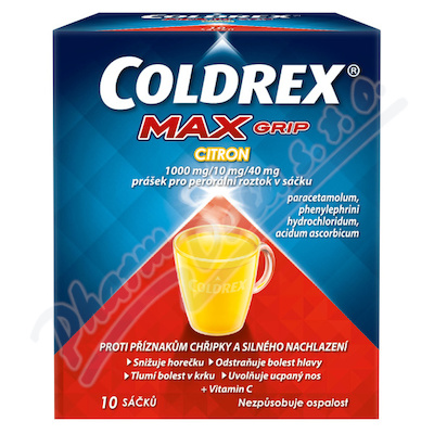 Coldrex MAXGrip Citr.1000mg/10mg/40mg sol.10 II